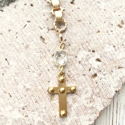 VB&CO Designs Handmade Jewelry Cross - Silver/Gold