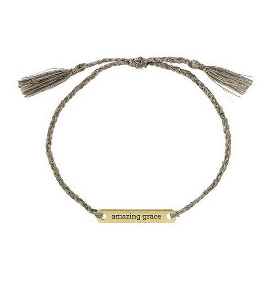 Amazing grace braided thread bracelet
