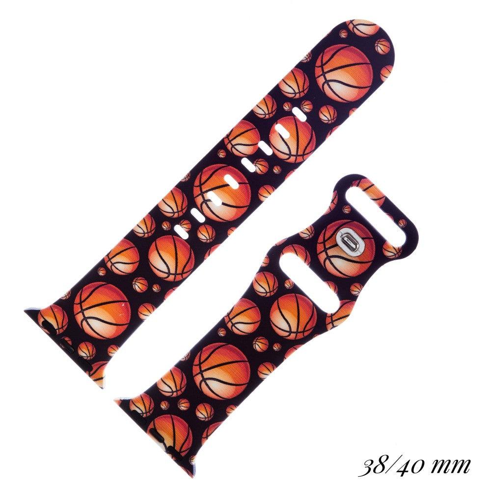 Basketball Printed Silicone Watch Band | Fruit of the Vine Boutique 