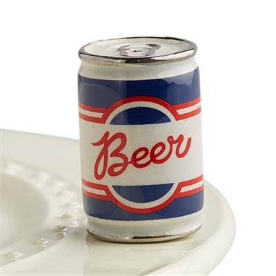 Close up of beer can mini