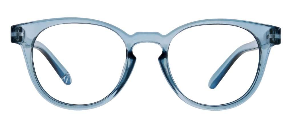 Front view of blue frame blue light glasses