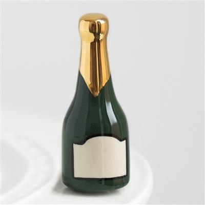 Mini glass champagne bottle from nora fleming