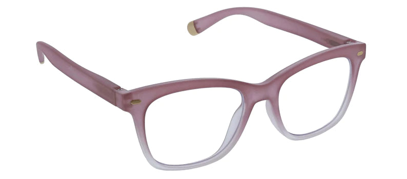 Faded pink round square frame readers