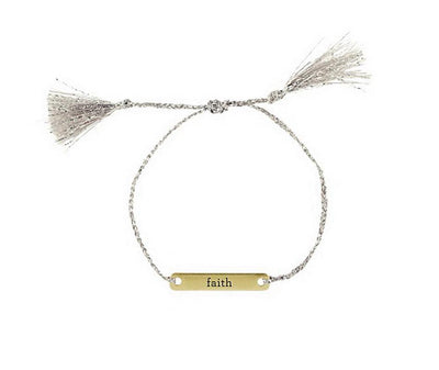 Faith braided thread bracelet