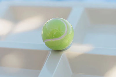 Tennis ball mini on a platter