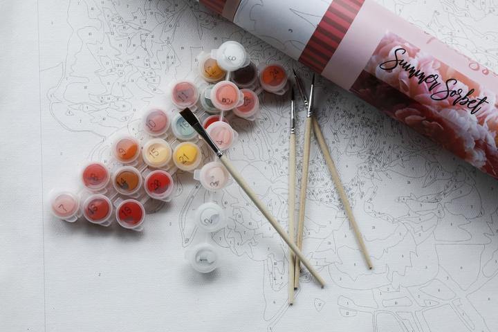 Summer Sorbet | Pink Picasso Paint by Numbers Kit | Fruit of the Vine Boutique 