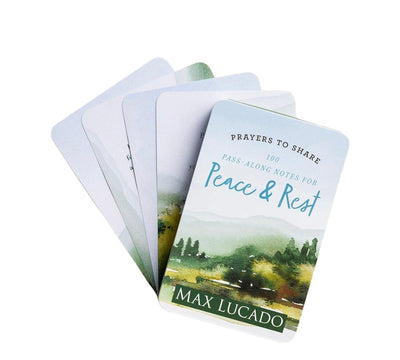 Prayers to Share: 100 Pass-Along Notes for Peace & Rest | Max Lucado | Fruit of the Vine Boutique 