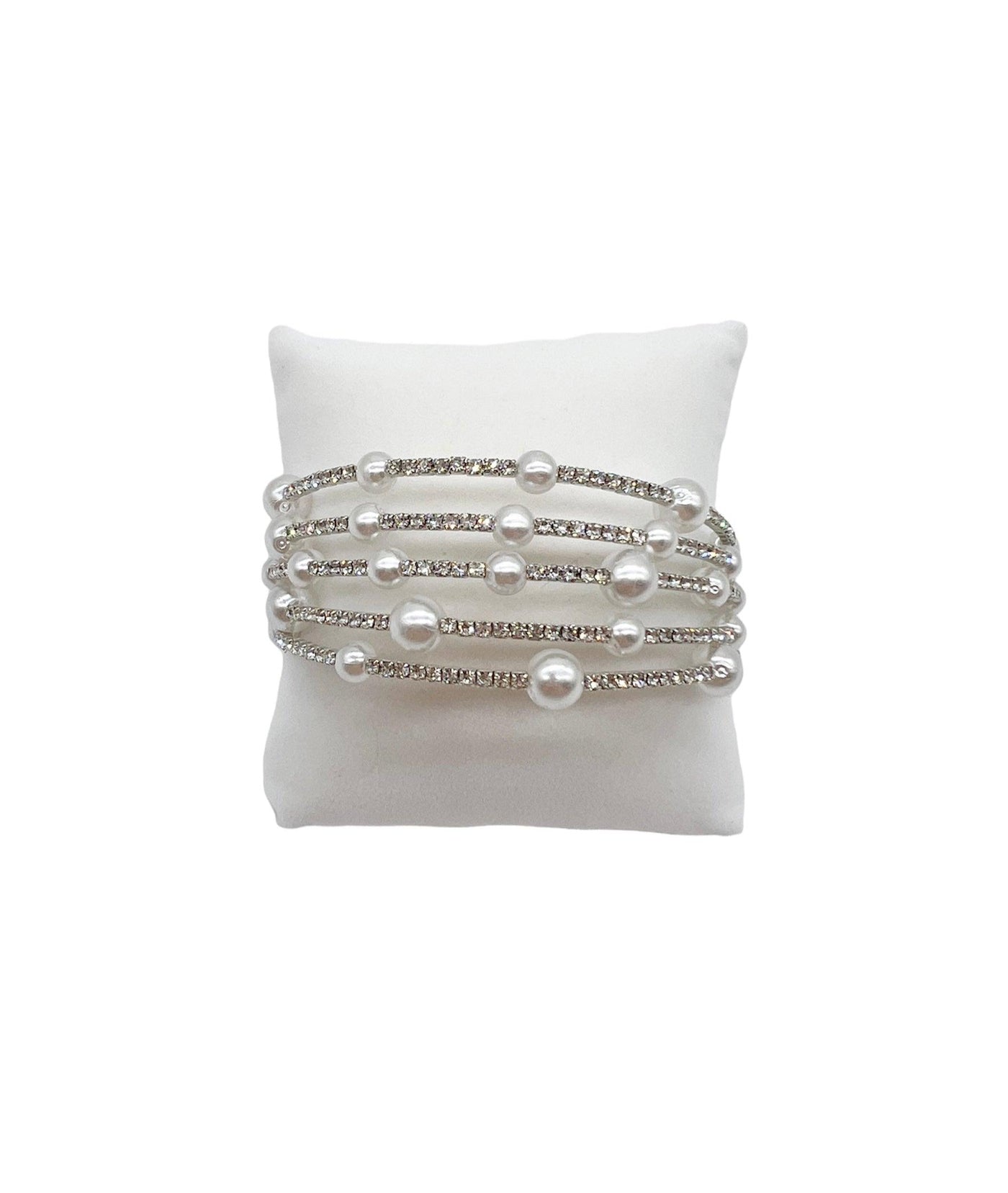 Pearl Stationed Crystal Row Cuff | Fruit of the Vine Boutique 