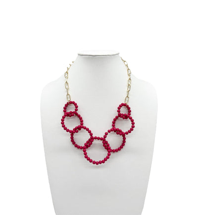 Pink Chain Collar Necklace | Fruit of the Vine Boutique 