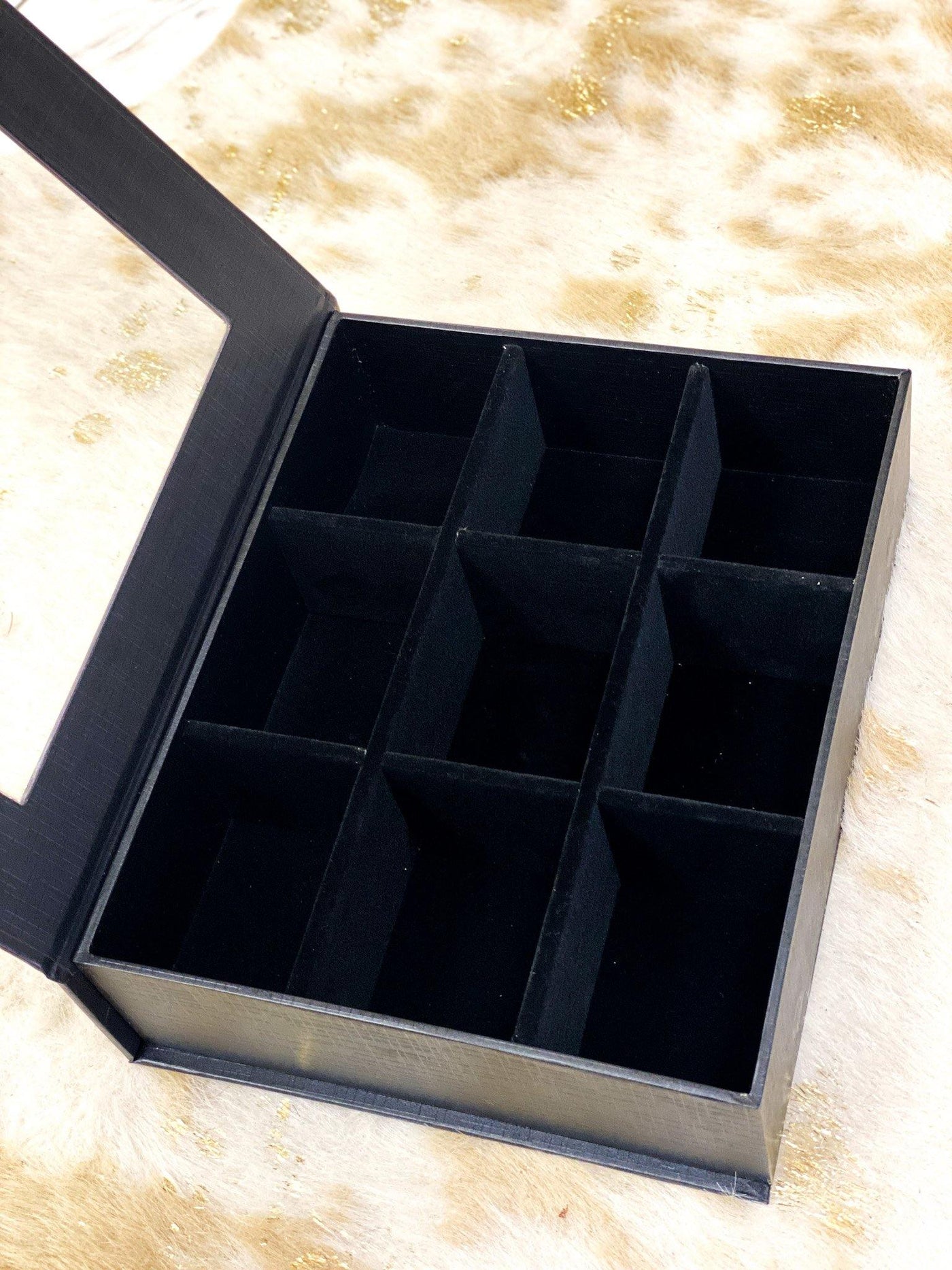Black cardboard keepsake box