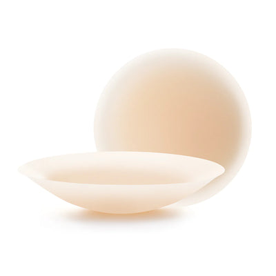 Creme color silicone reusable sticky nipple covers 