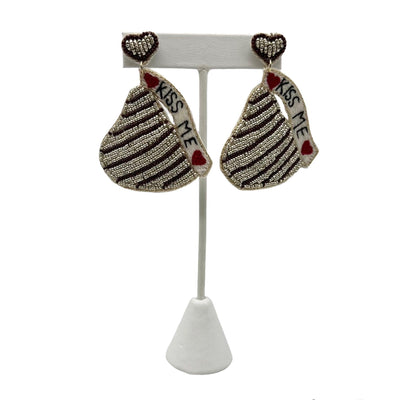 Kiss Me Chocolate Earrings | Fruit of the Vine Boutique 