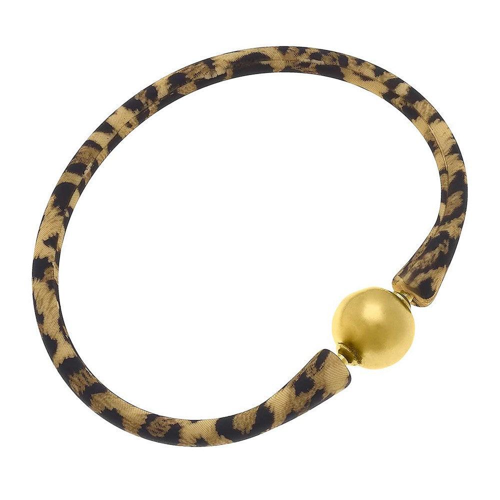 Leopard and gold bead bali bracelet