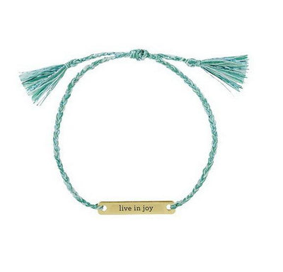 Live in Joy braided thread bracelet