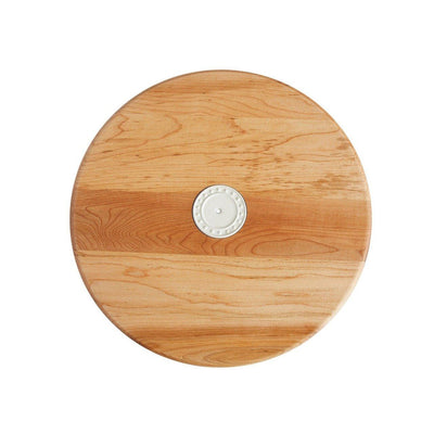 Maple wood lazy Susan with stone middle and a hole for a Nora Fleming mini