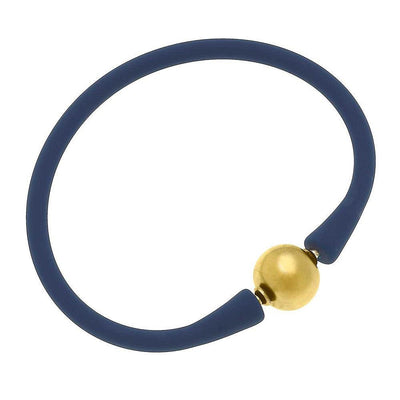 Navy and gold bead bali bracelet