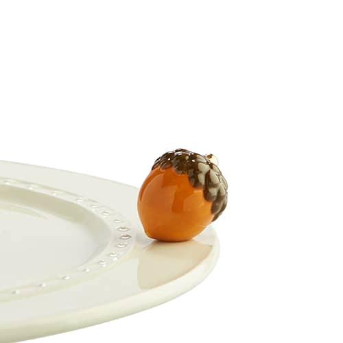 Brown and gold orange acorn mini  for a Nora Fleming dish
