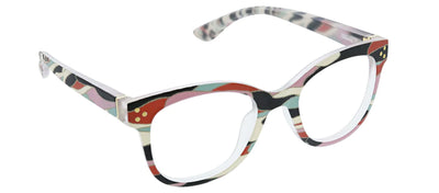 Multicolor round square frames with gold accents