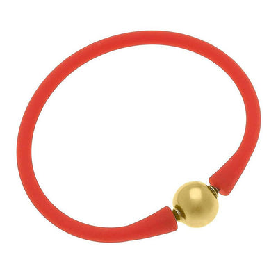 Orange and gold bead bali bracelet
