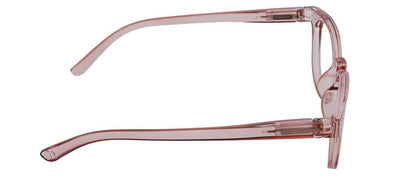 Side view of pink blue light glasses