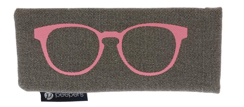 Pink blue light glasses case
