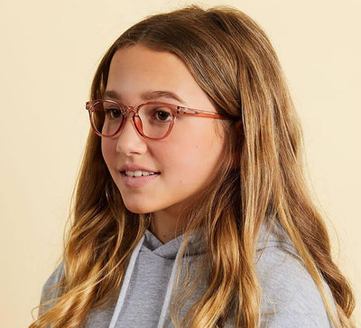 Pink frames on a kid model