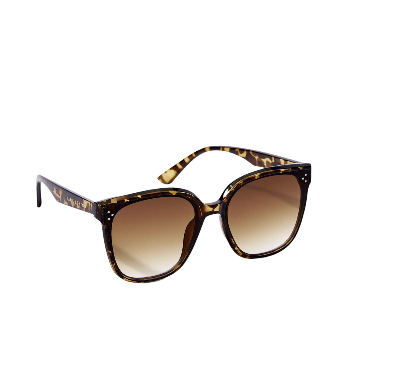 Large lens brown tortoiseshell frames with arms extended