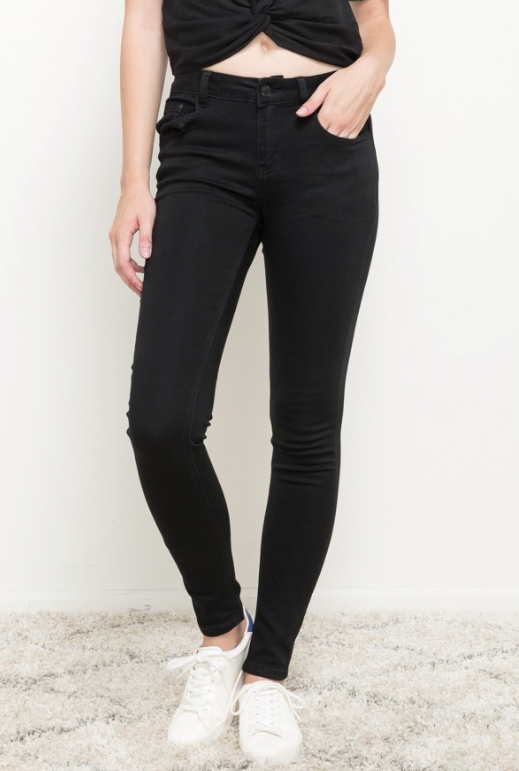 Mystree Black Stretchy Skinny Jeans | Fruit of the Vine Boutique 