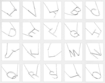 Silver Initial Necklace | Fruit of the Vine Boutique 