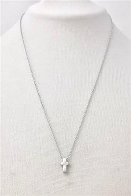 Small Long Cross Necklace | Fruit of the Vine Boutique 
